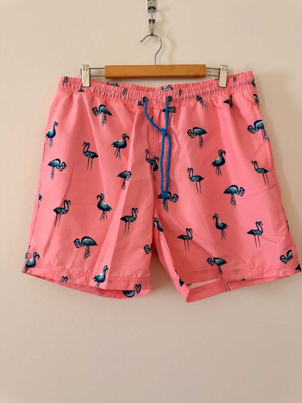 Club Room Pink & Blue Flamingo Swim Trunks Men's